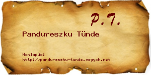 Pandureszku Tünde névjegykártya